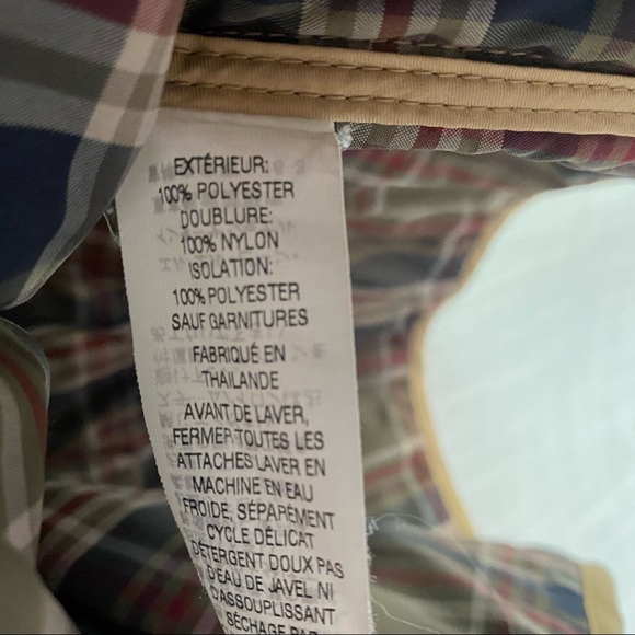 LL Bean Tan Quilted Equestrian Puffy Vest - Picture 5 of 7